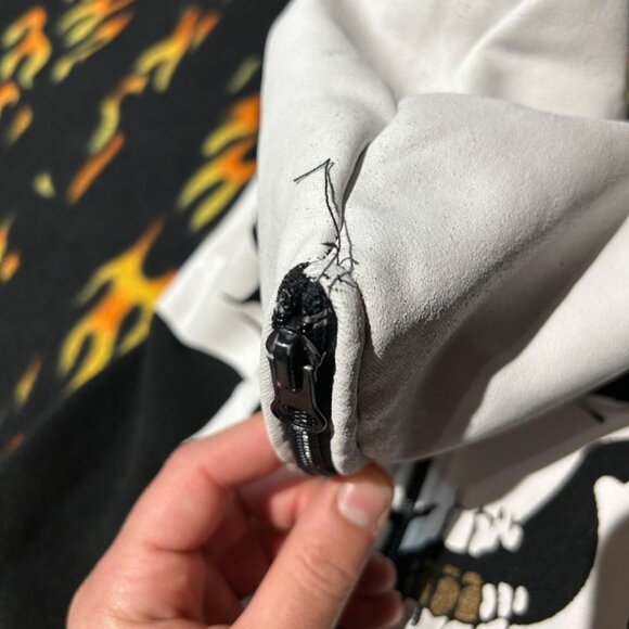 D.H. Princely Full Zip Skull Face Heavy Hoodie Sweatshirt Black Size 3XL POCKETS - Picture 5 of 8